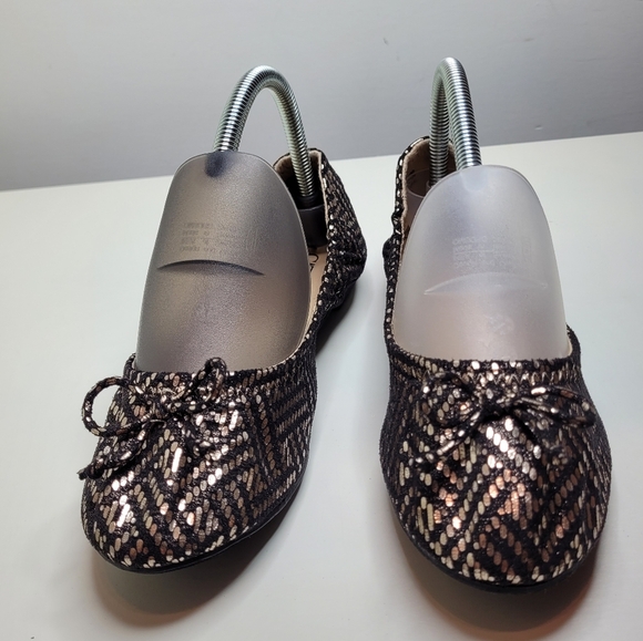 Cato Black and Metallic Gold Ballet Flats Size Women's 8 NEW - Picture 4 of 11